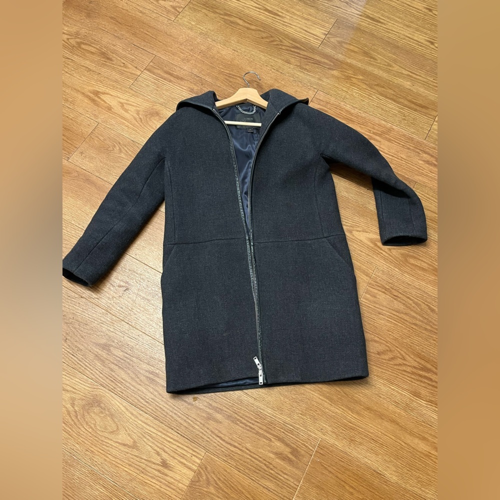 J- Crew Long Coat designed with Stadium cloth by Nello Gori - Size 4P - Picture 10 of 16